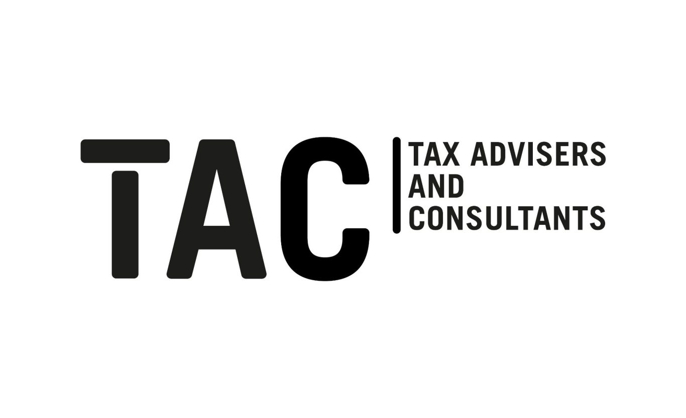 TAC Logo Logo von TAC, Steuerberatungsgesellschaft mbH, in schwarz und weiß, Großwallstadt, Landkreis Miltenberg, Raum Aschaffenburg